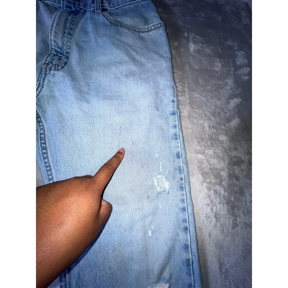 Vintage Levis 505 Regular Fit Straight Leg Light Wash Denim Jeans W33 L30
